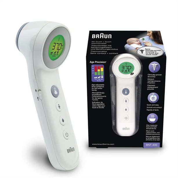 Braun BNT400 3-In-1 Age Precision Quick No Touch & Forehead Thermometer Braun BNT400 3-In-1 Age Precision Quick No Touch & Forehead Thermometer
